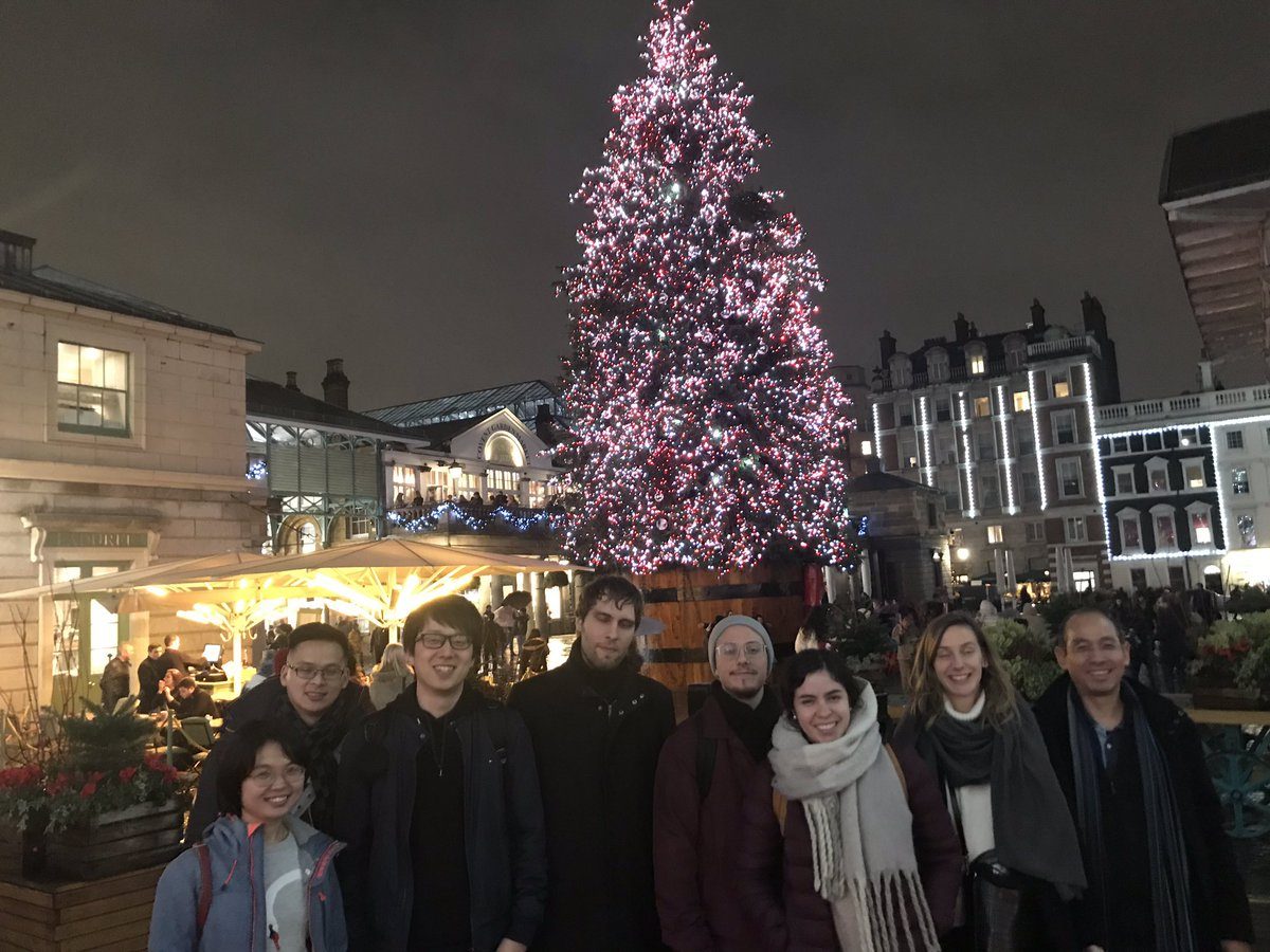 Lab Christmas day out 2018, by the tree