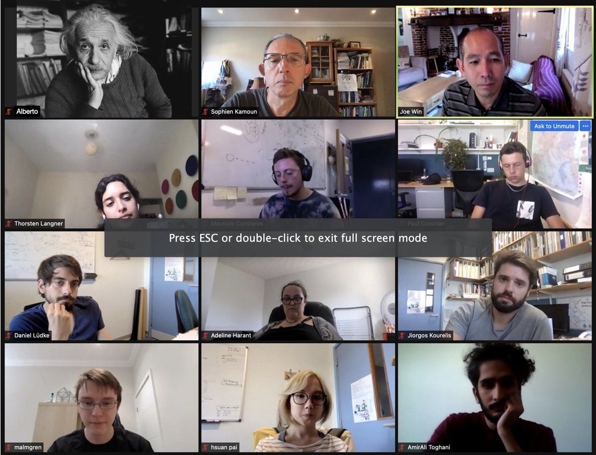 Zoom lab meeting, September 2021