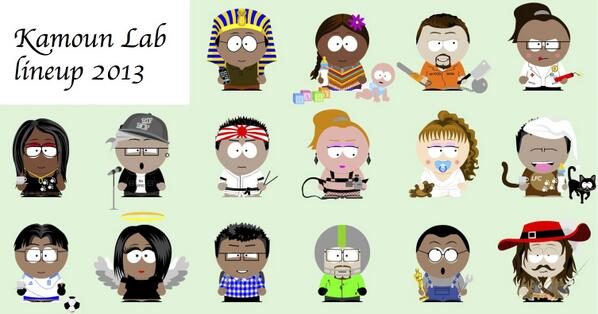 Kamoun Lab lineup 2013, South Park edition