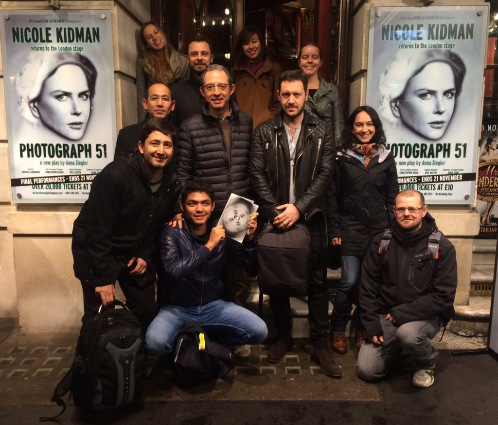 Lab outing outside the theatre